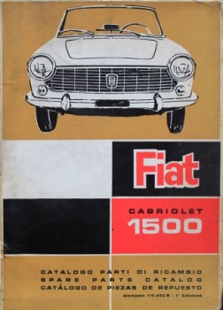 Fiat 1500 Cabriolet 1966 Ersatzteilkatalog (9068)